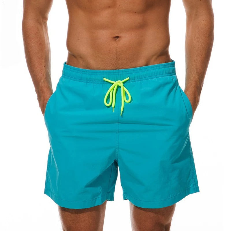 Men’s Swim Shorts – Relaxed Fit – Fast-Drying – Breathable Blend – Mid-Length Sky Blue