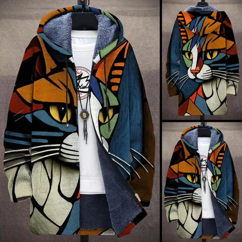 Women's Lightweight Cat Pattern Jacket - PurrfectCoat