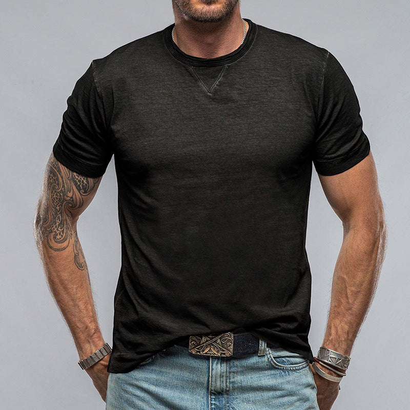 Men's Cotton Blend T-Shirt - Everyday Comfort Tee - UrbanSoft Black