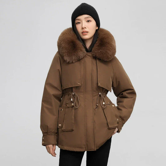 Women's Relaxed Fit Parka - Faux Fur Trim Winter Coat - UrbanChic