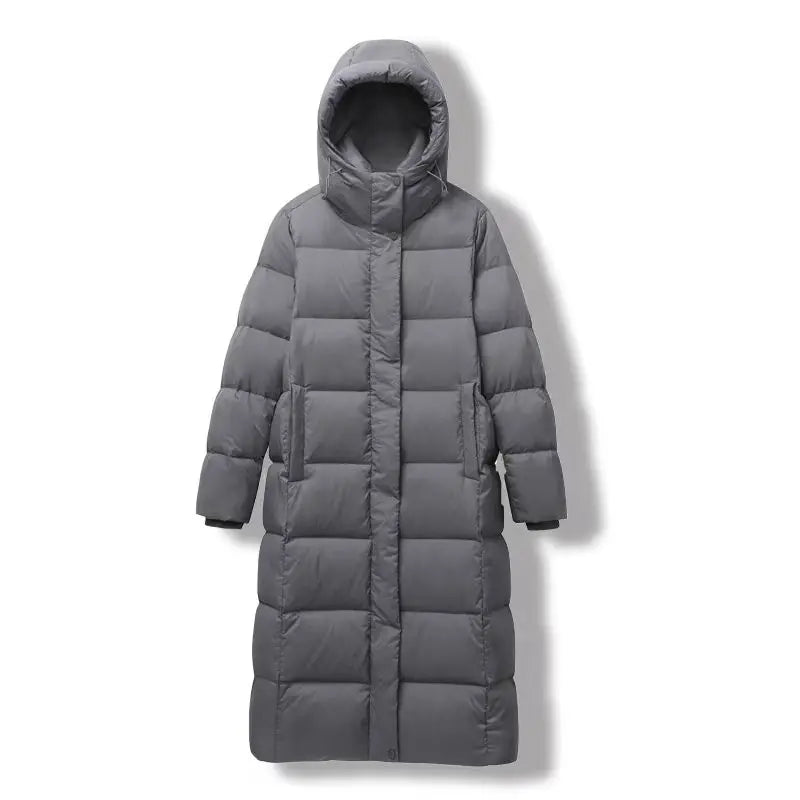 Women's casual winter hooded parka jacket Gray