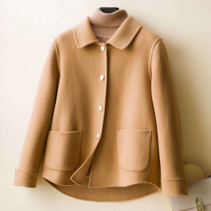 Women's Tailored Wool Coat - Classic Fit, Premium Warmth - WinterGrace Brown