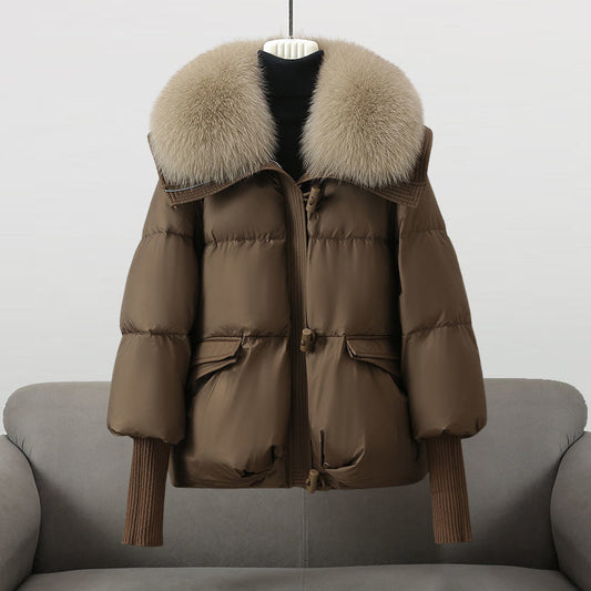 Women's Oversized Puffer Jacket Faux Fur Collar - UrbanGlam