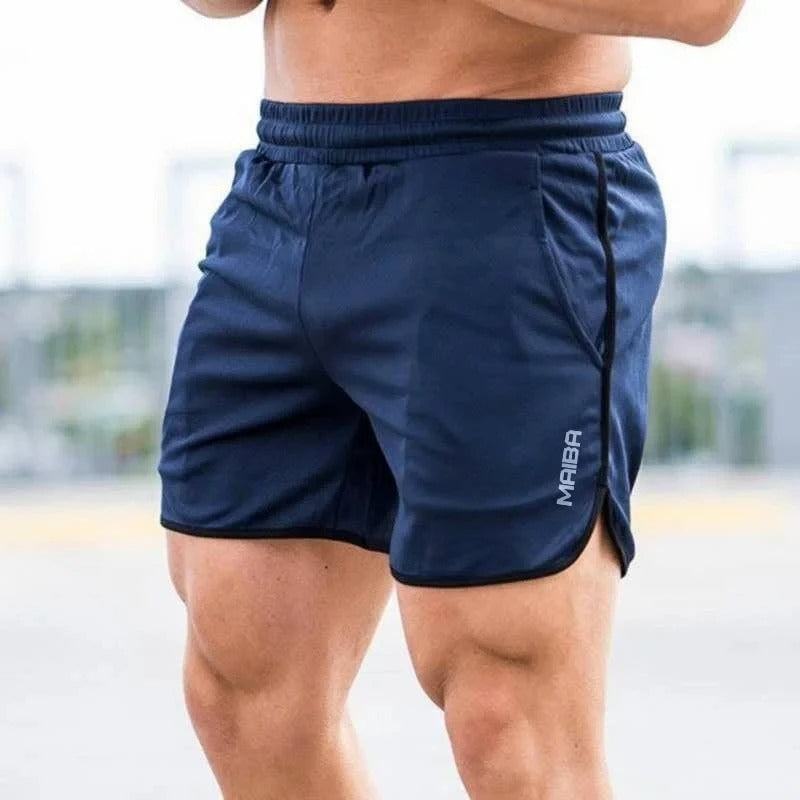 Men’s Swim Trunks – Slim Fit – Quick Dry Stretch – Mid-Thigh – Elastic Waistband Blue