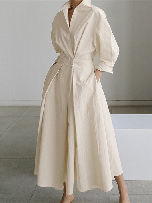 Women's Vintage Midi Dress Lightweight A-Line - RetroChic
