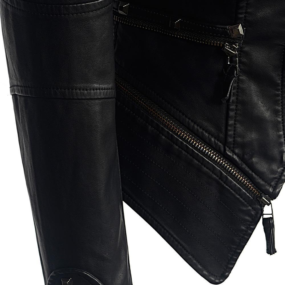 Faux Leather Gothic Jacket for Women - RebelEdge