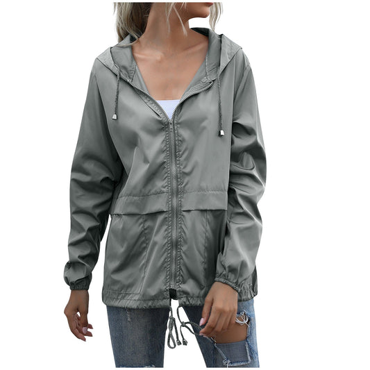 Lightweight Hooded Windbreaker for Women - BreezyGo