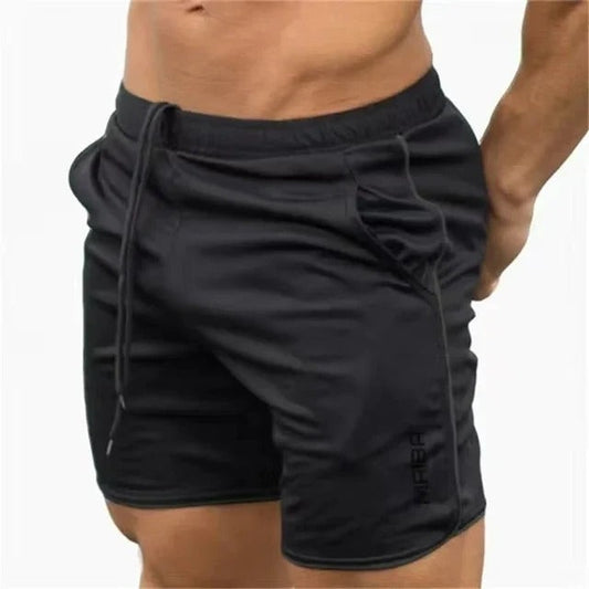Men’s Swim Trunks – Slim Fit – Quick Dry Stretch – Mid-Thigh – Elastic Waistband Black