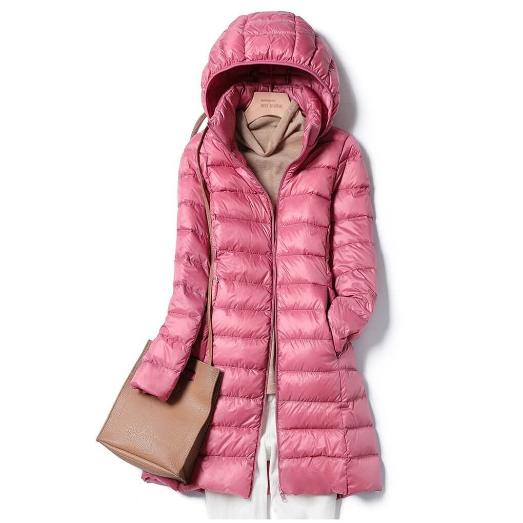 Women's Ultralight Winter Jacket Warm Breathable - WinterEase Rose