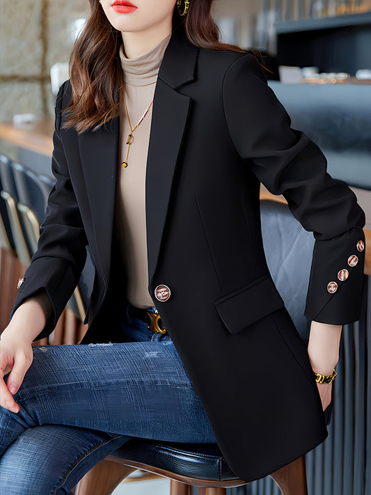 Tailored Single-Breasted Blazer for Women - ClassiCoat