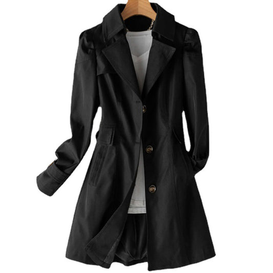 Women's Tailored Trench Coat - Classic Single-Breasted Design - CityChic