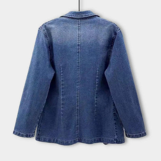 Women's Tailored Denim Blazer - UrbanEdge