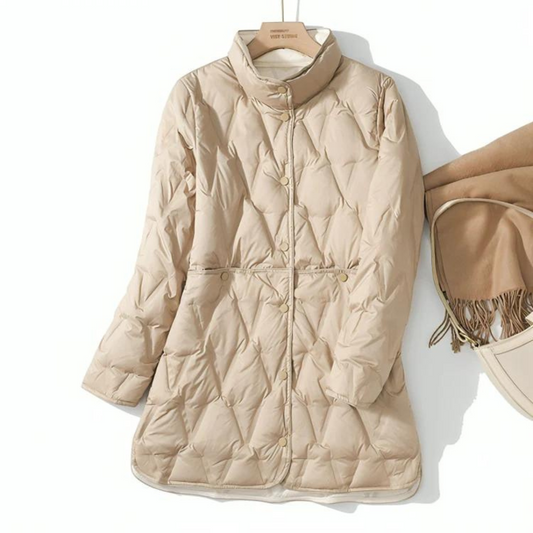 Women's Quilted Jacket Mid-Length Tailored Fit - WinterEase