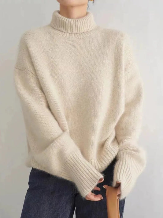 Women's Premium High Neck Sweater - WinterSoft