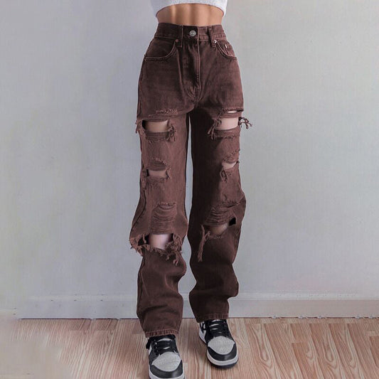 Ripped Jeans for Women Raw Hem Denim - EdgeWear
