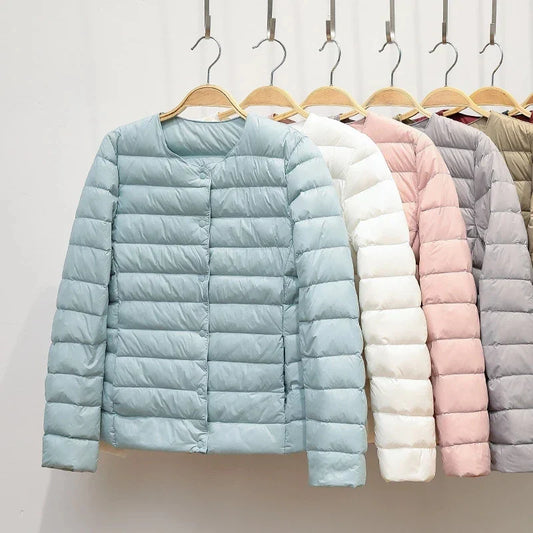 Women's Lightweight Quilted Puffer Jacket - ButtonUp Chic