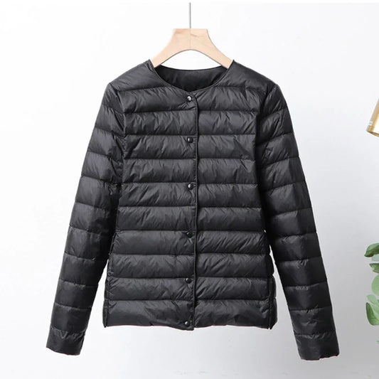 Women's Lightweight Quilted Puffer Jacket - ButtonUp Chic