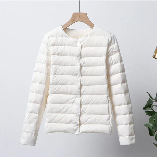 Women's Lightweight Quilted Puffer Jacket - ButtonUp Chic