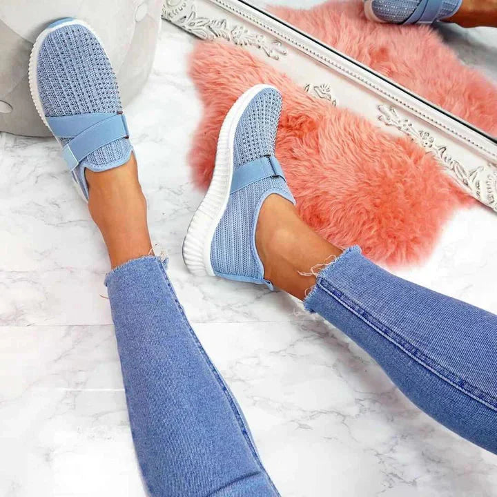Slip-On Women's Sneakers with Velcro - Improve Your Posture