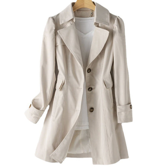 Women's Tailored Trench Coat - Classic Single-Breasted Design - CityChic