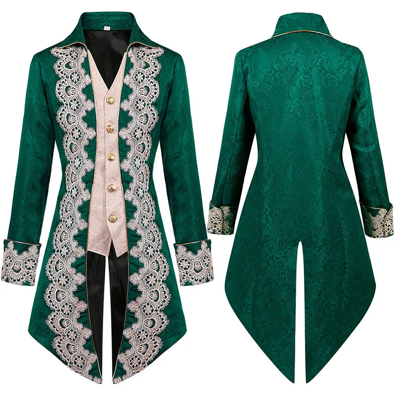 Men's Deluxe Medieval Costume with Belt - KnightCore Green