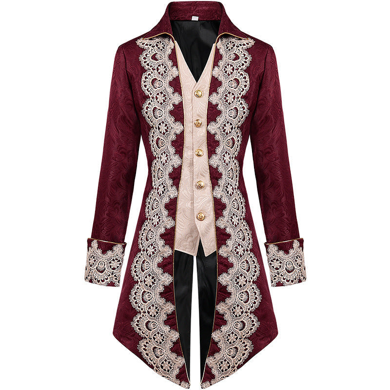 Men's Deluxe Medieval Costume with Belt - KnightCore Red