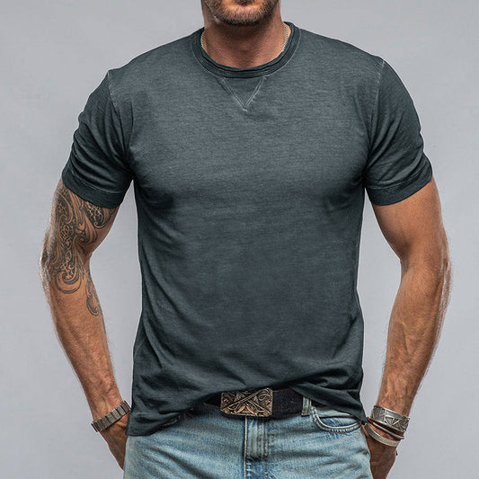 Men's Cotton Blend T-Shirt - Everyday Comfort Tee - UrbanSoft Dark Grey