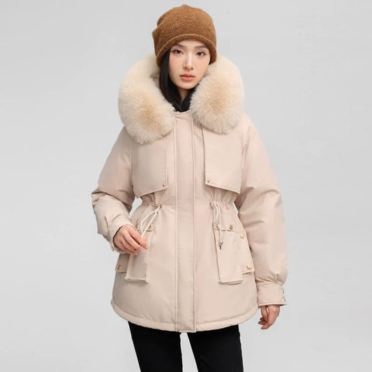 Women's Relaxed Fit Parka - Faux Fur Trim Winter Coat - UrbanChic