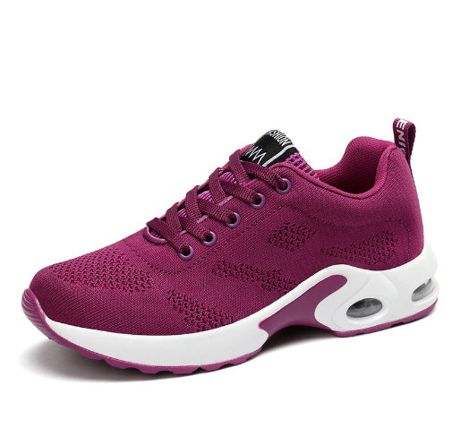 Women’s Running Shoes – Soft Knit – Cushioned Sole – Breathable Lace-Up Fit Purple