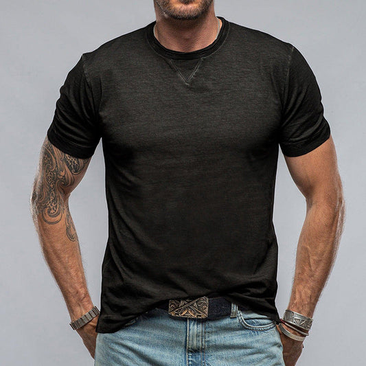 Men's Cotton Blend T-Shirt - Everyday Comfort Tee - UrbanSoft Black