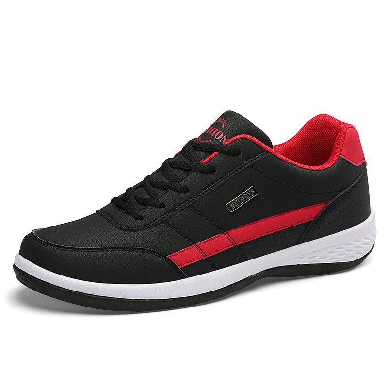 Men’s Sports Shoes – Cushioned Insole – Grip Sole – Lace-Up Supportive Fit Black Red