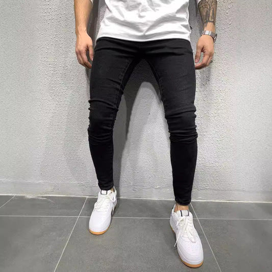 Men’s Skinny Jeans – Stretch Denim – Slim Fit – Five-Pocket Full Length Casual Black