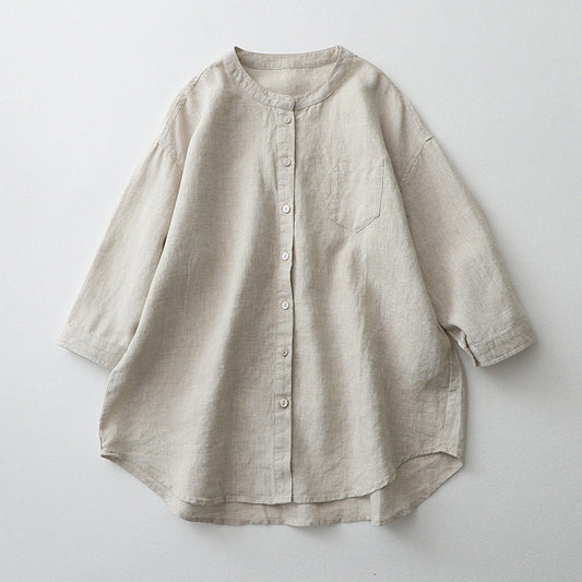 Women's Oversized Button-Down Shirt Natural Fibers - CasualEase