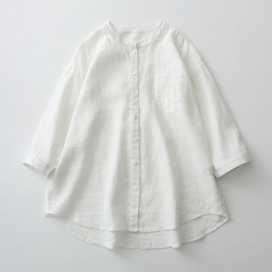 Women's Oversized Button-Down Shirt Natural Fibers - CasualEase
