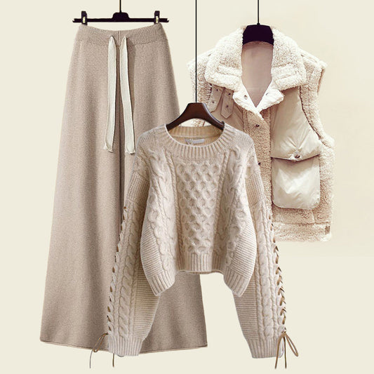 Women's 3-Piece Leisure Set - Relaxed Chic Style - CoutureEase