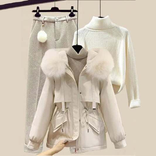 Women's Hooded Parka 3-Piece Set - WinterSnug