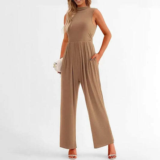 Women's Elegant Wide-Leg Formal Jumpsuit - GalaGlam