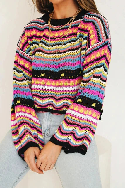 Women's Loose Knit Sweater Lightweight - StitchStyle