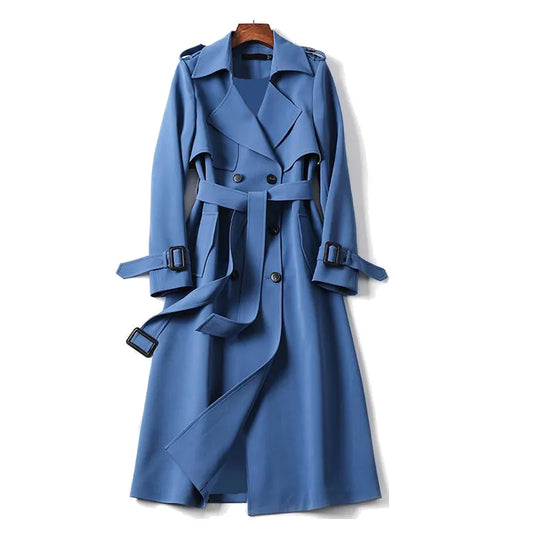 Women's Water-Resistant Double-Breasted Trench Coat - CityStyle