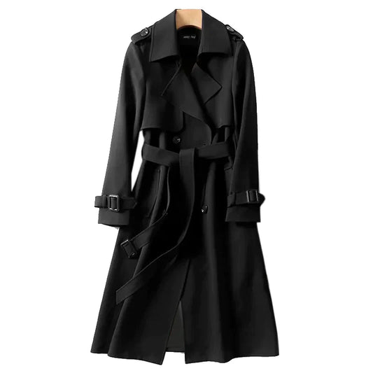 Women's Water-Resistant Double-Breasted Trench Coat - CityStyle