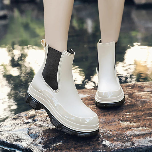 Women's Waterproof Rubber Ankle Boots - UrbanGrip