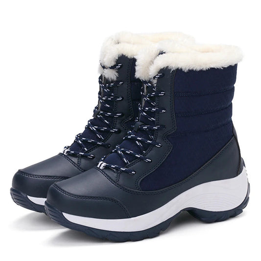Women's Water-Resistant Faux Fur Lined Snow Boots - WinterGrip