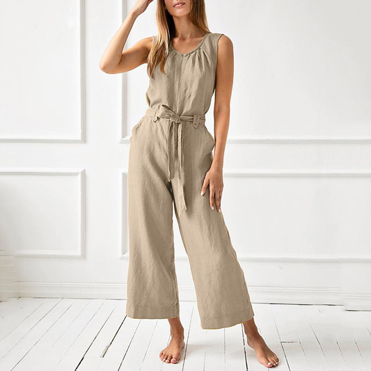 Women's Relaxed Fit Jumpsuit - Flowy Wide Leg - EasyBreezy