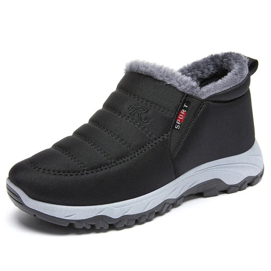 Women's Waterproof Ankle Boots Quilted Slip-On Faux Fur - WinterGlow