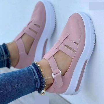 Women’s Platform Sandals – Strappy Design – Open Toe Casual Fit Pink