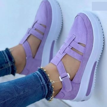 Women’s Platform Sandals – Strappy Design – Open Toe Casual Fit Lavender
