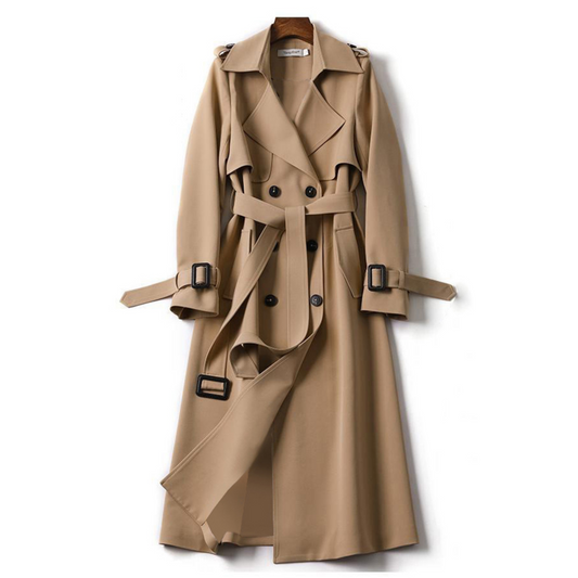 Women's Water-Resistant Double-Breasted Trench Coat - CityStyle