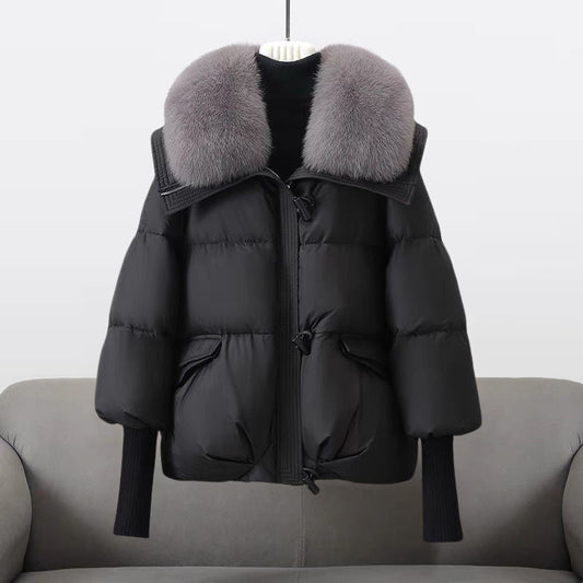 Women's Oversized Puffer Jacket Faux Fur Collar - UrbanGlam