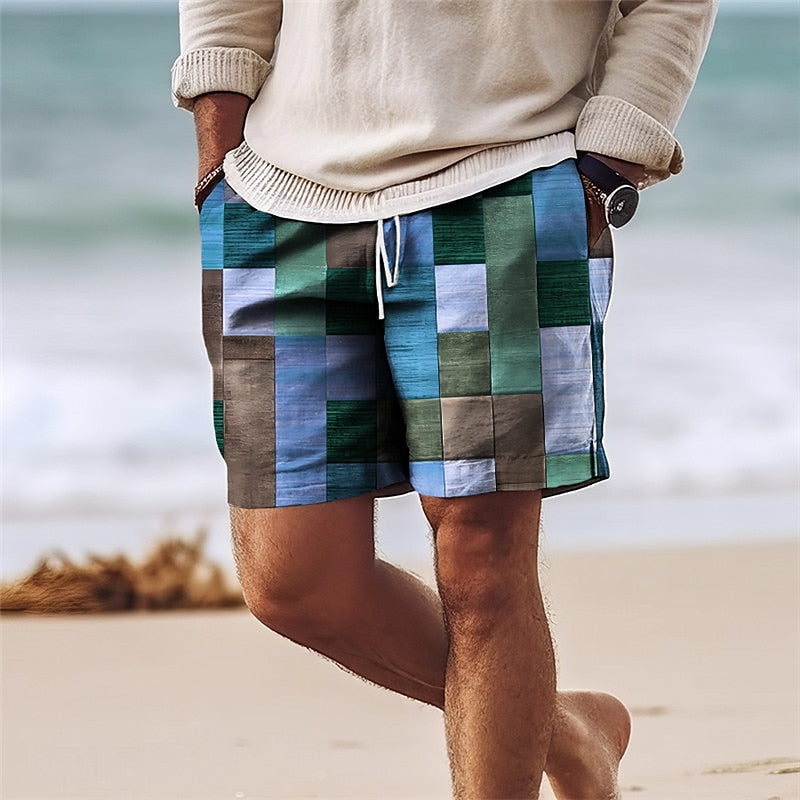 Men’s Swim Shorts – Quick Dry – Regular Fit – Mid-Thigh – Breathable Blend – Drawstring Waist Blue