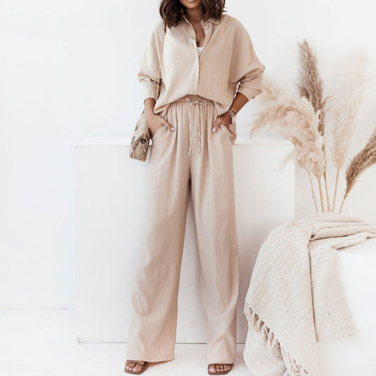 Women's 2-Piece Set Relaxed Fit - Effortless Chic Loungewear - StyleEase